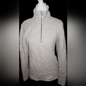 Light Grey Lululemon size 4 Zip-Up Pull Over funnel neck